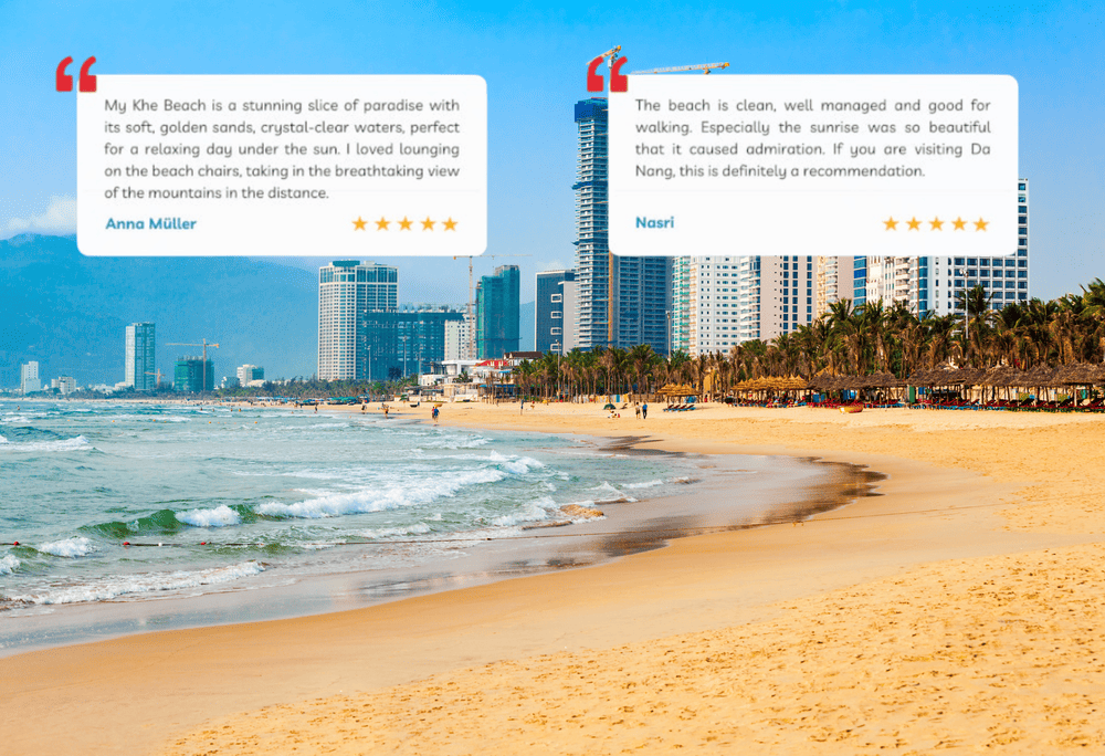 International visitors always adore My Khe Beach and often praise it with kind words (Source: Canva)